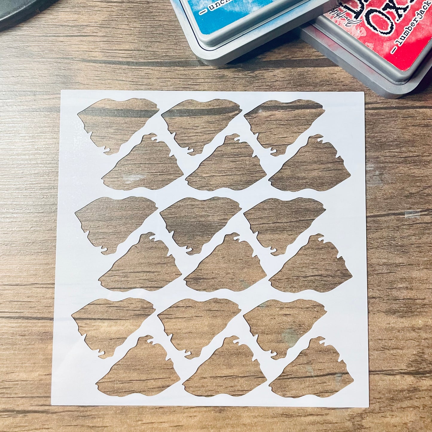 South Carolina Shape Pattern Stencil