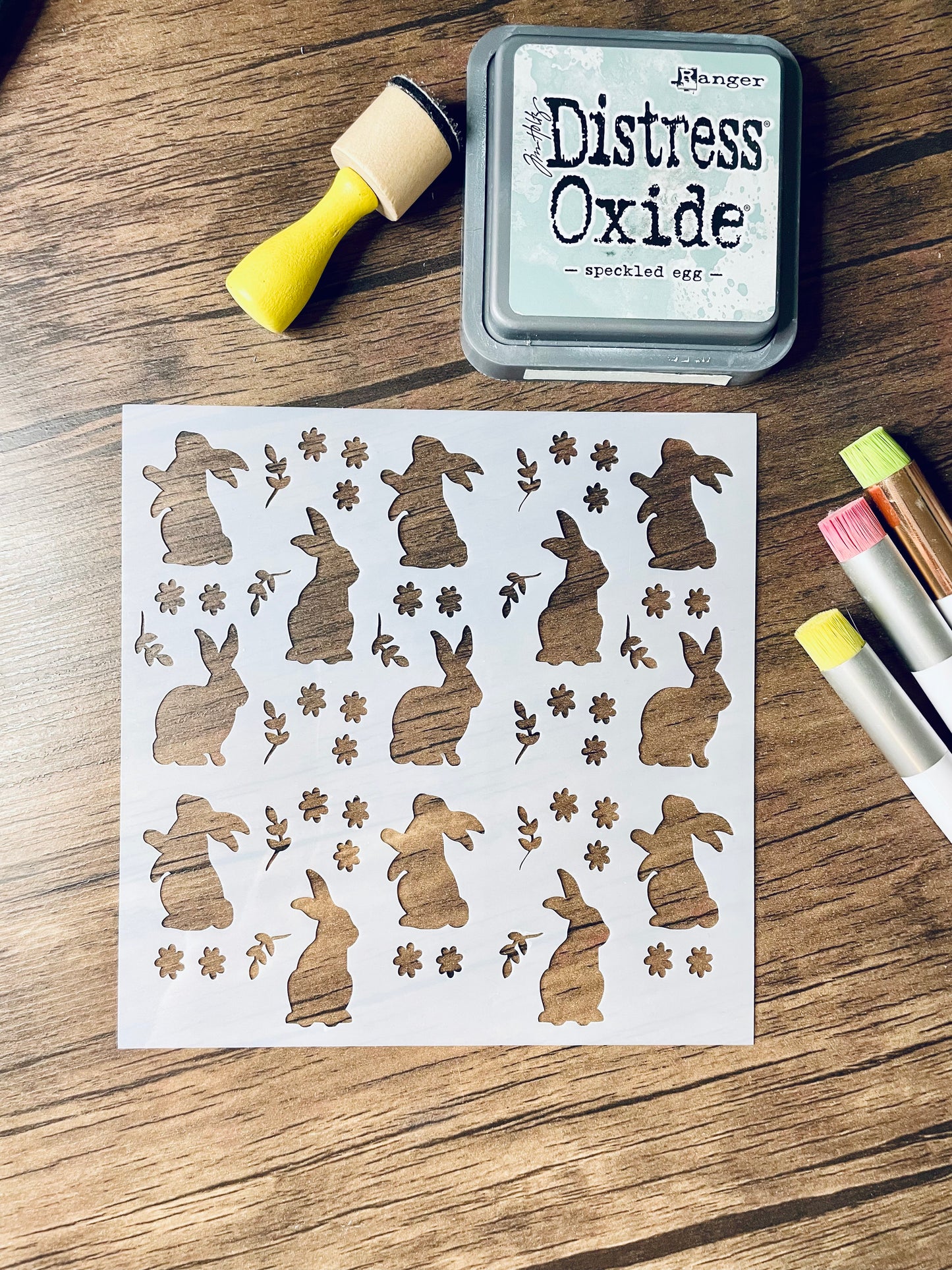 Bunny Trail Pattern Stencil