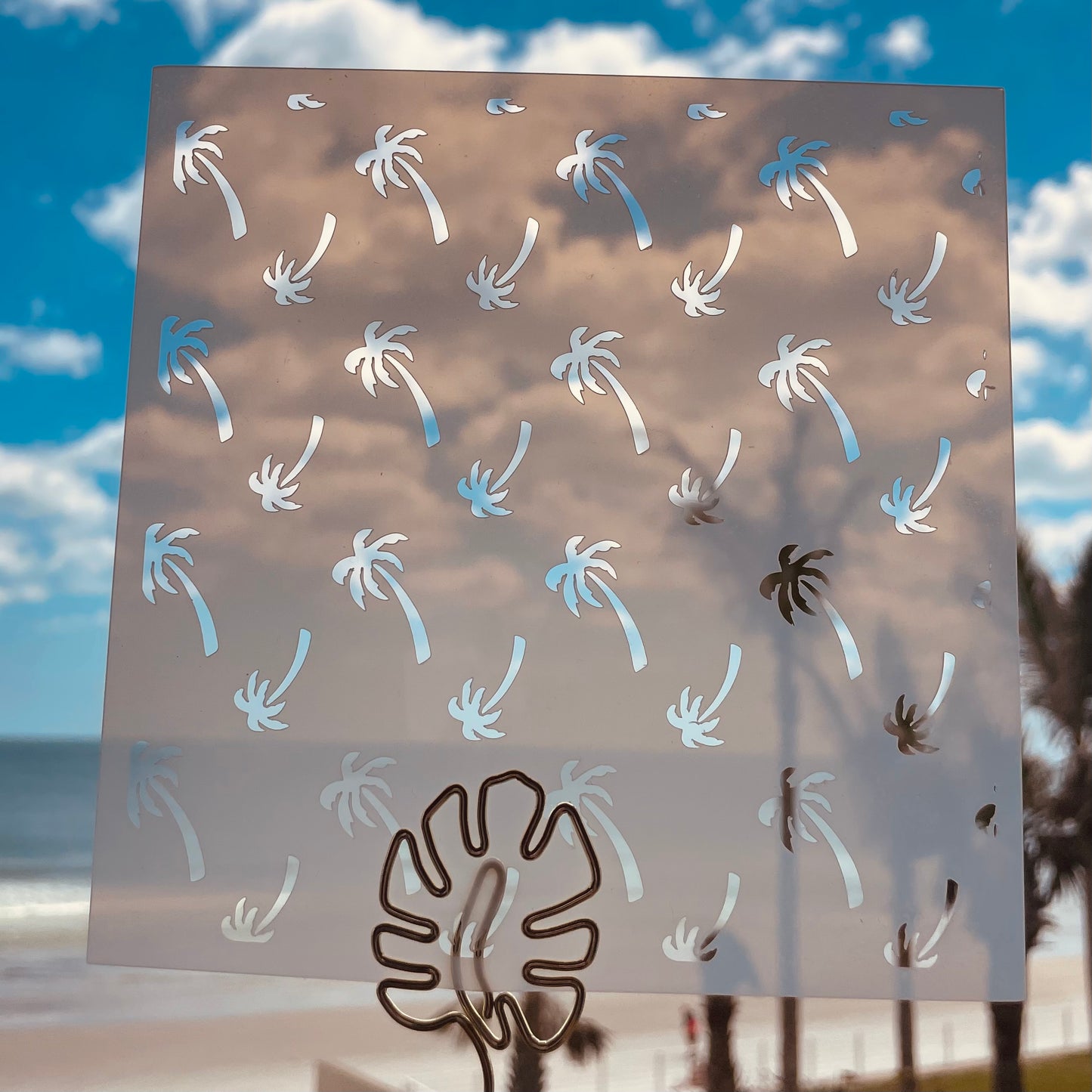 Tiny Palm Tree Pattern Stencil