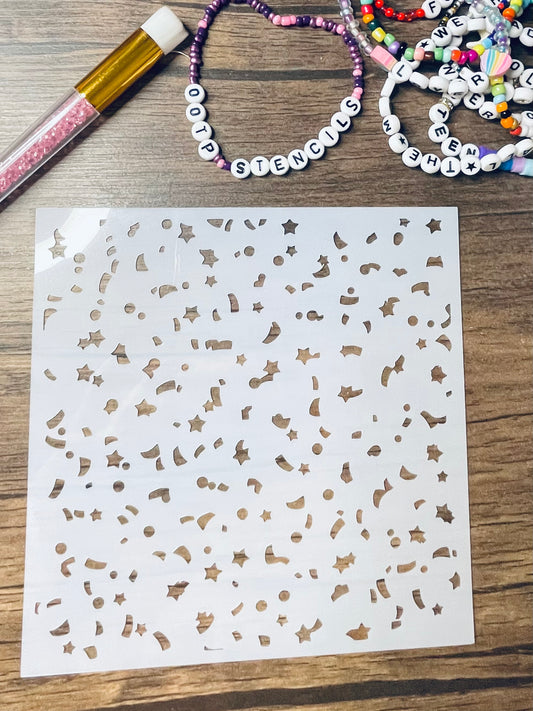 Showgirl Confetti Stencil