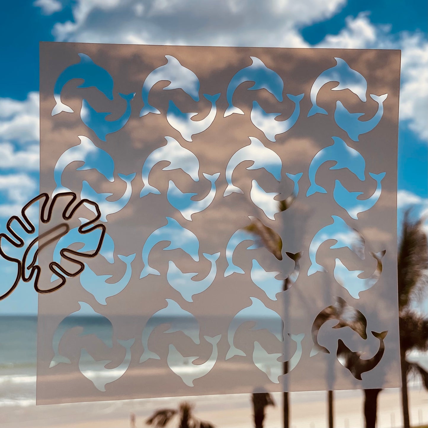 Jumping Dolphins Pattern Stencil
