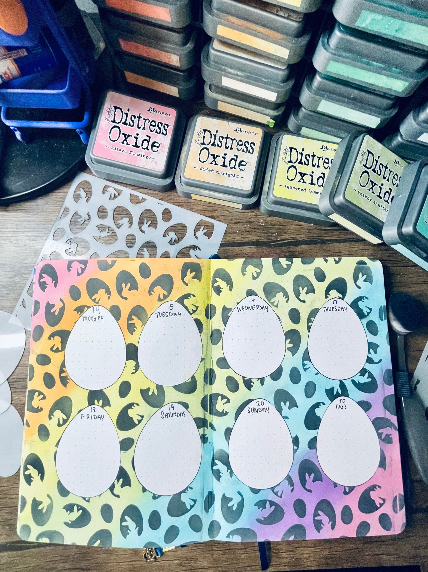 Bunnies in the Eggs Pattern Stencil
