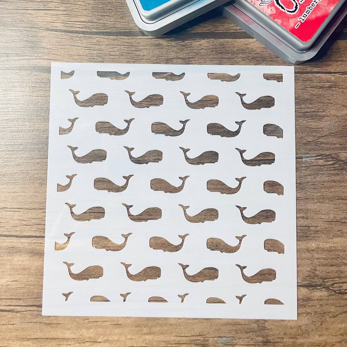 Small Whale Pattern Stencil