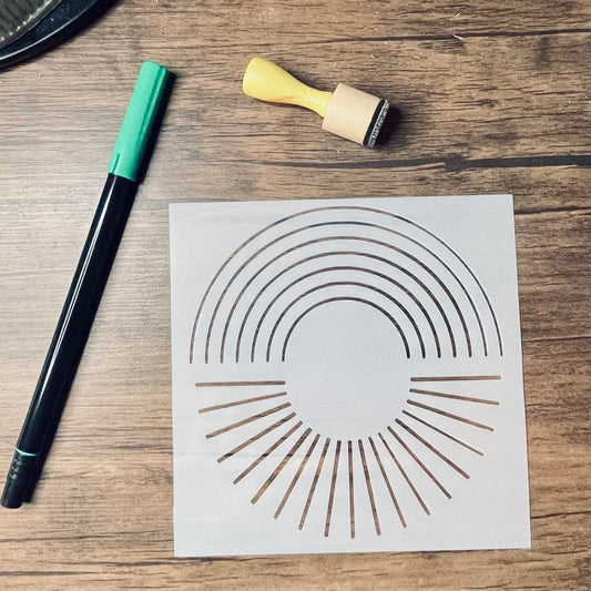 Journaling Basics-Circular Calendar Builder Stencil
