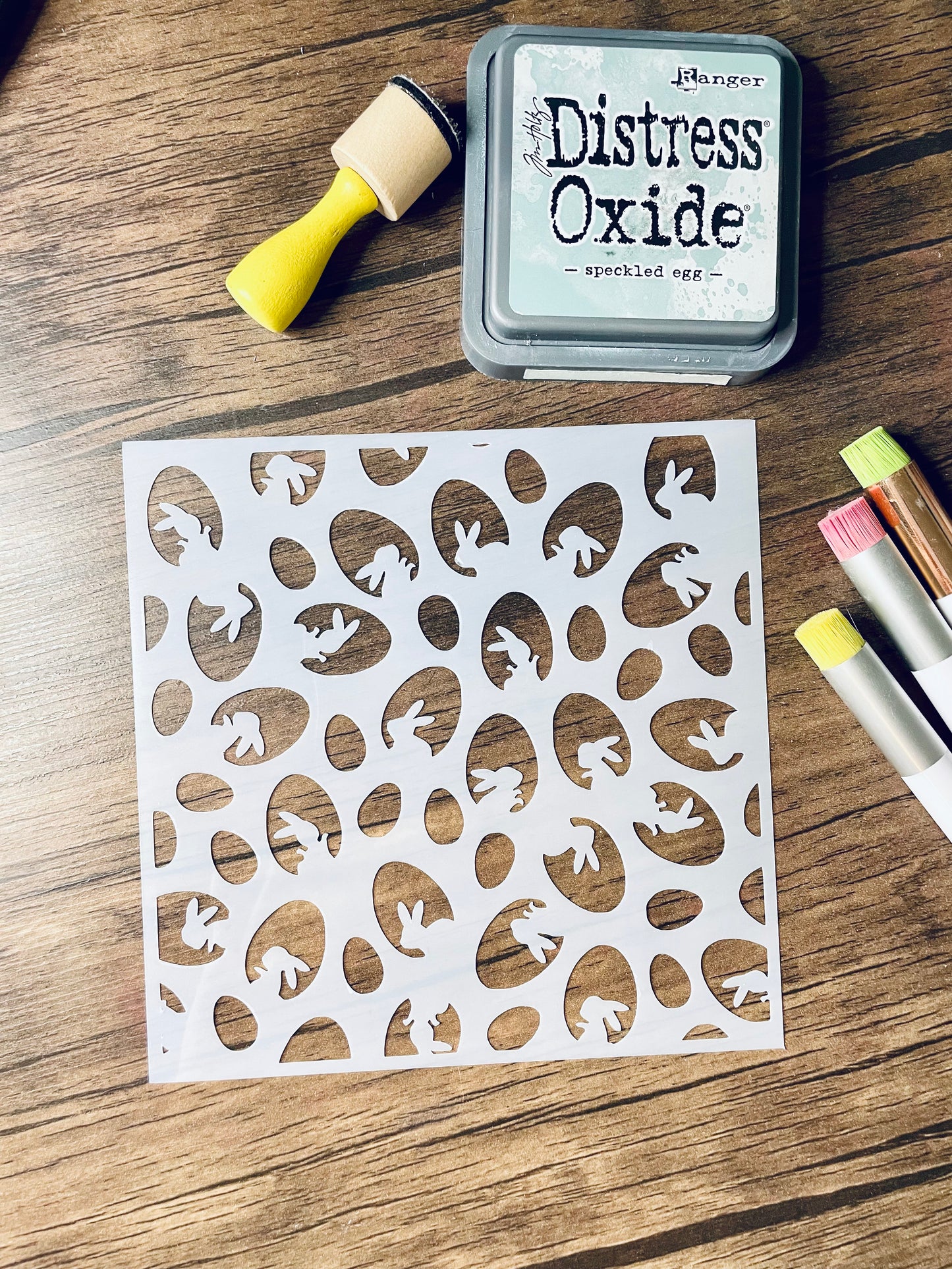 Bunnies in the Eggs Pattern Stencil