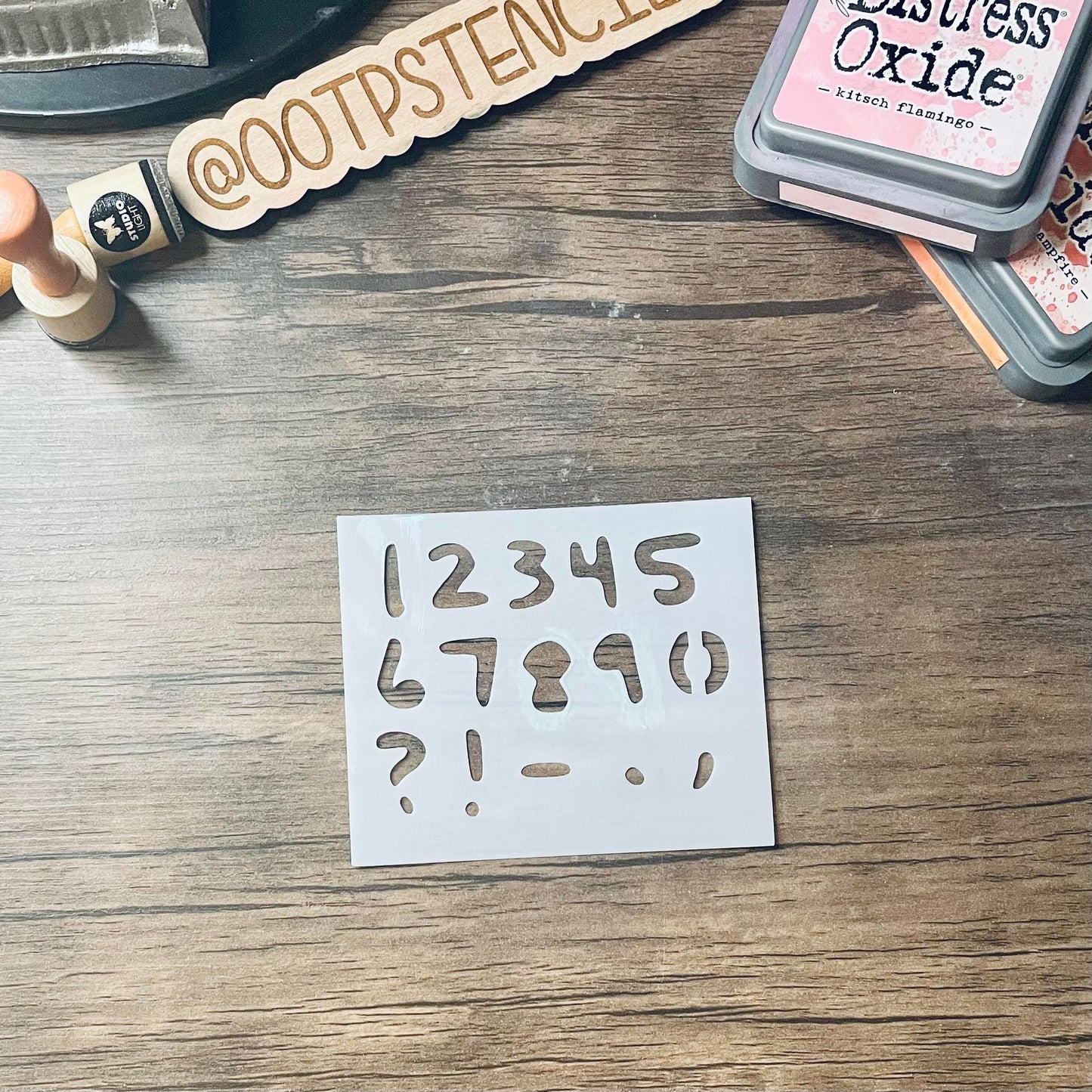 Marker Numbers Font Stencil