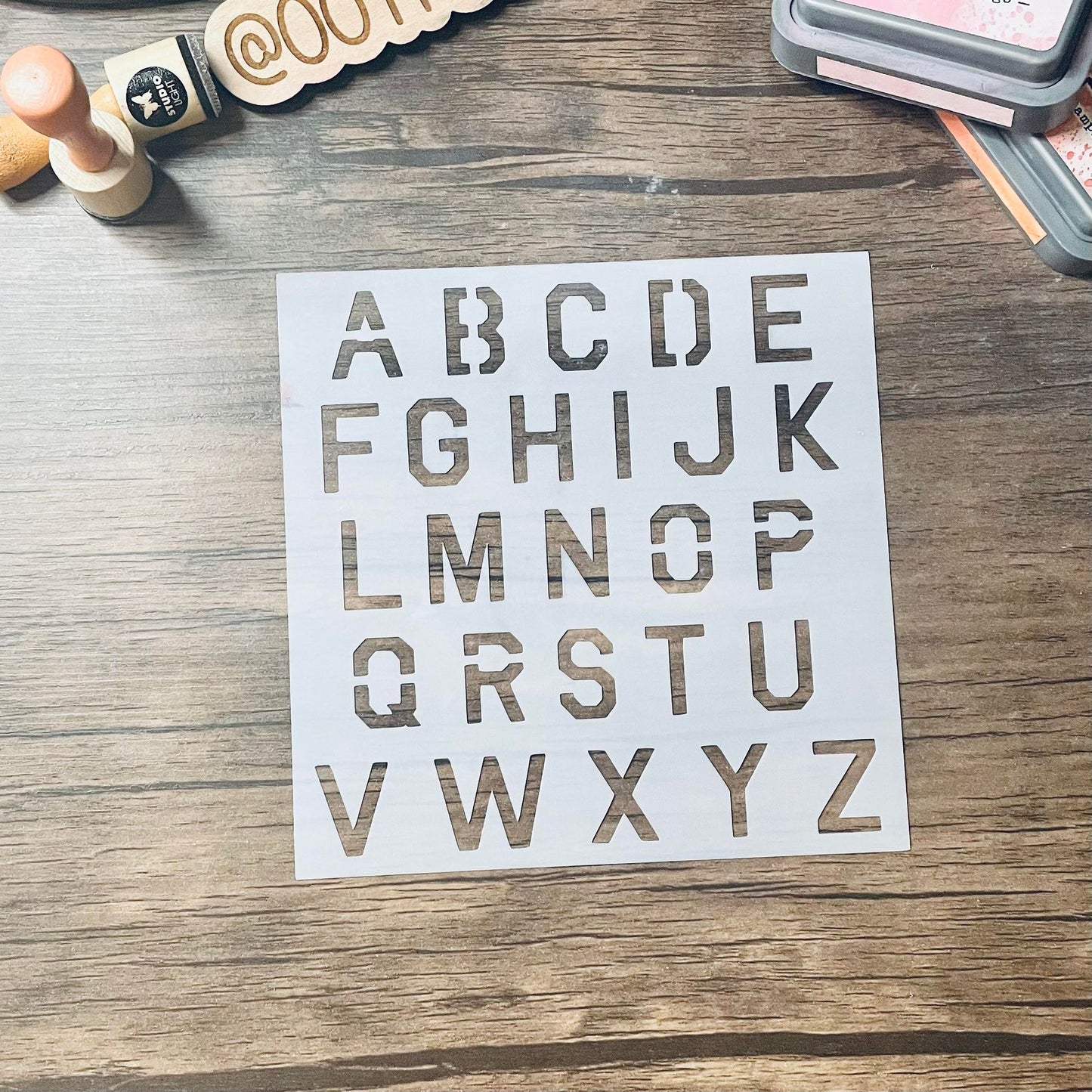 Red Font Stencil