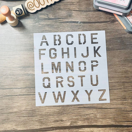 Red Font Stencil