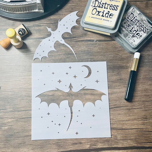 Starry Dragon Stencil Planner/Bullet Journal/Art Journal/Inking Stencil/ bujo planner craft stencil inking card making
