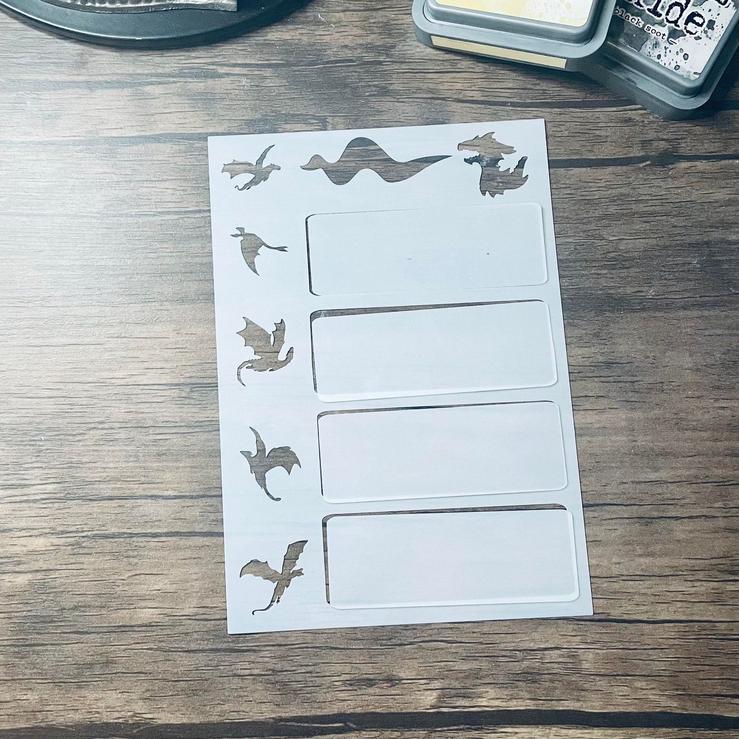 Dragons Layout A5 Stencil /Inking cover Planner/Bullet Journal/Art Journal/Inking Stencil