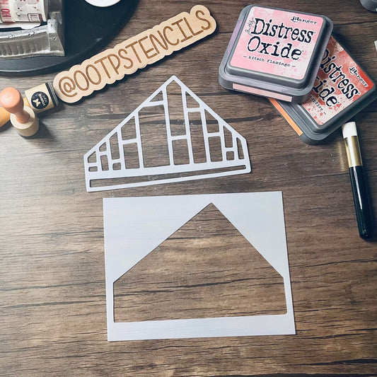 Folk Cabin Stencil