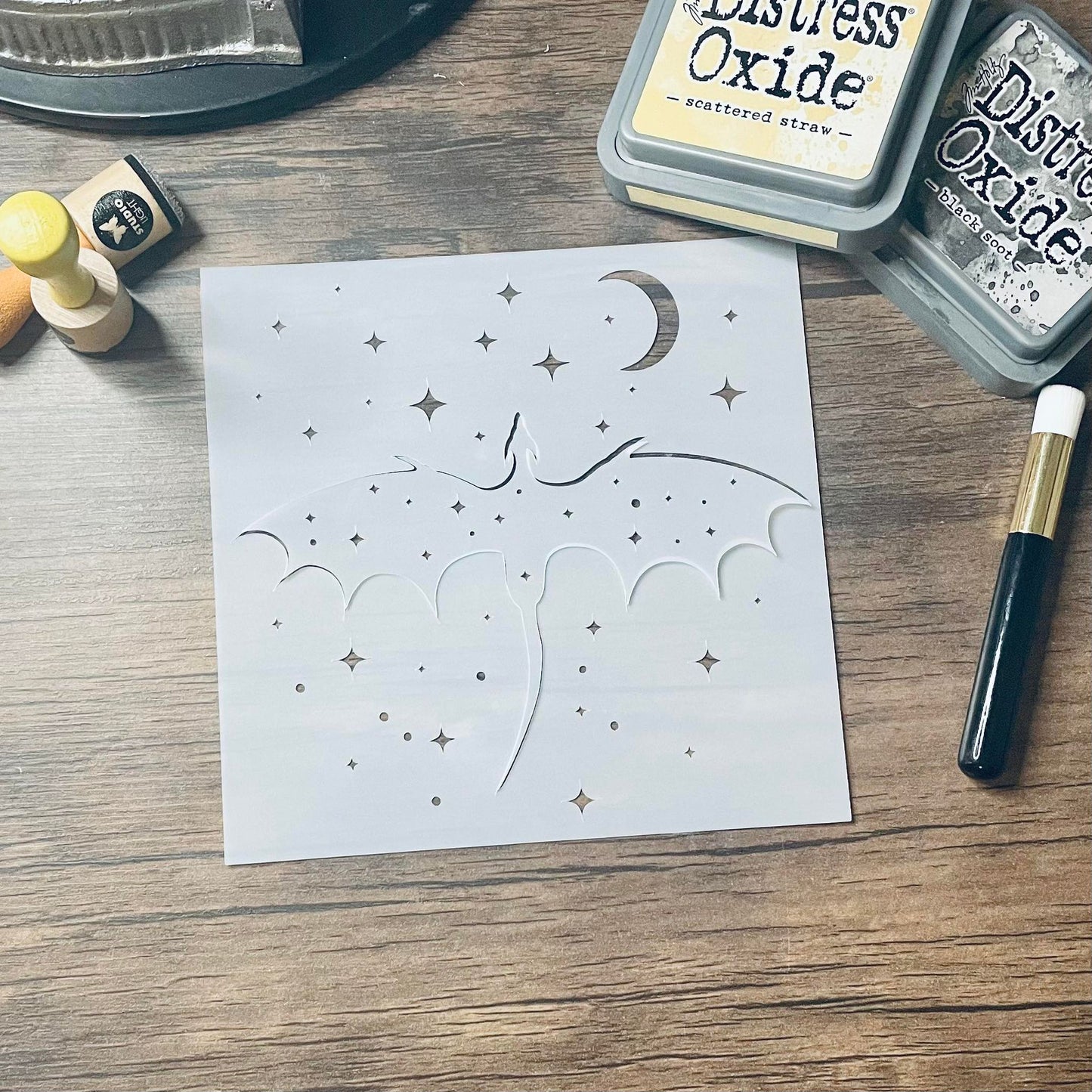 Starry Dragon Stencil Planner/Bullet Journal/Art Journal/Inking Stencil/ bujo planner craft stencil inking card making