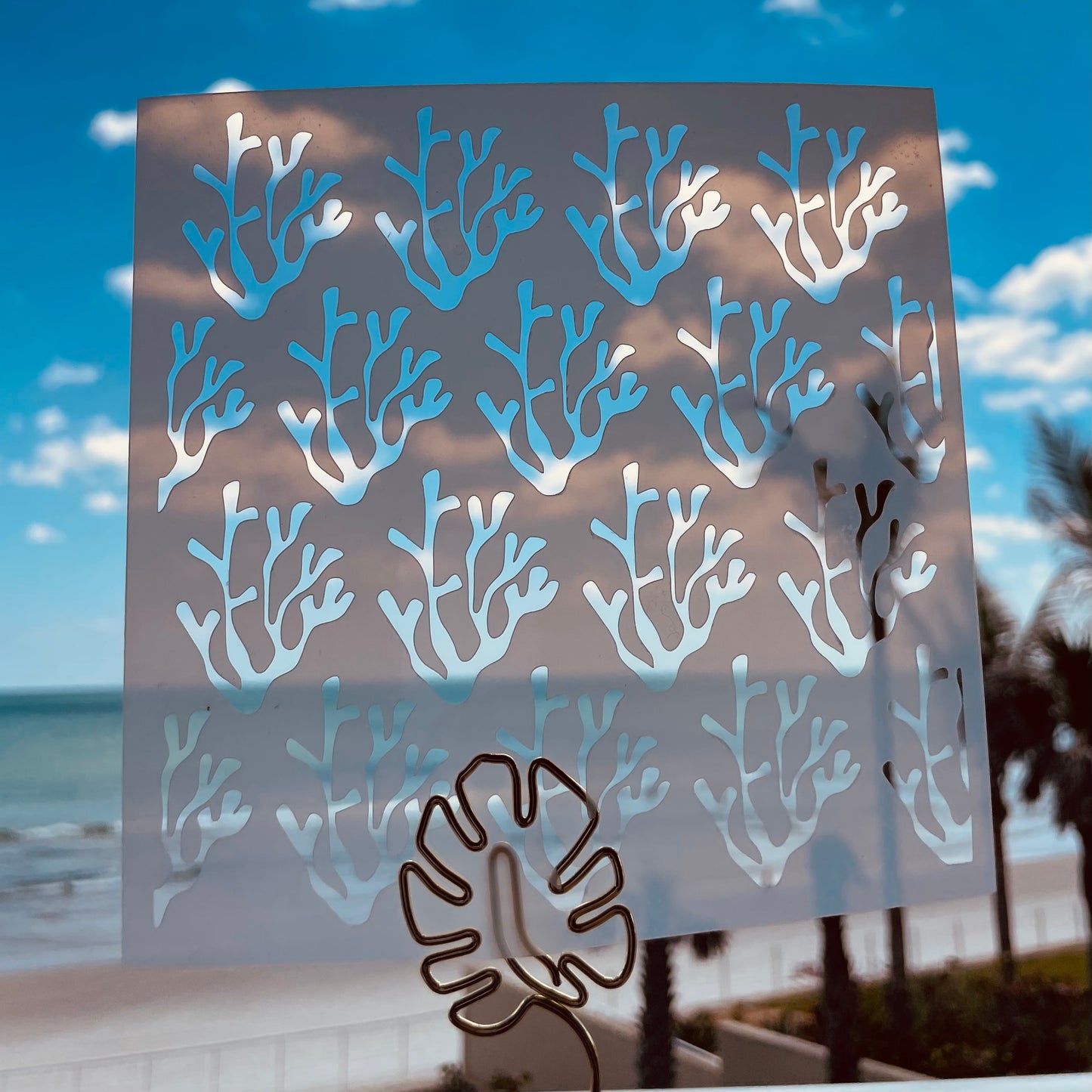 Coral Pattern Stencil