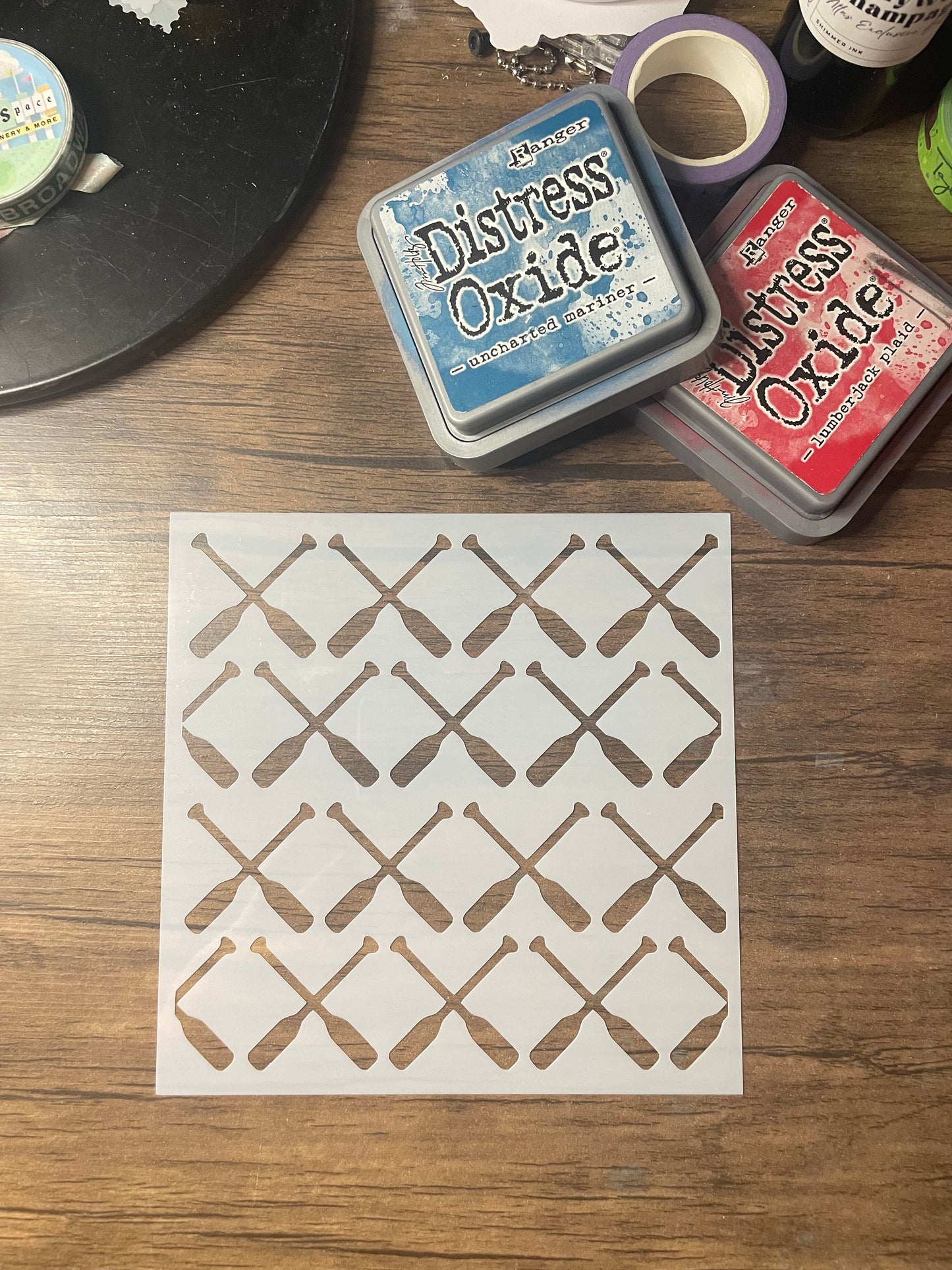 Oars Pattern Stencil