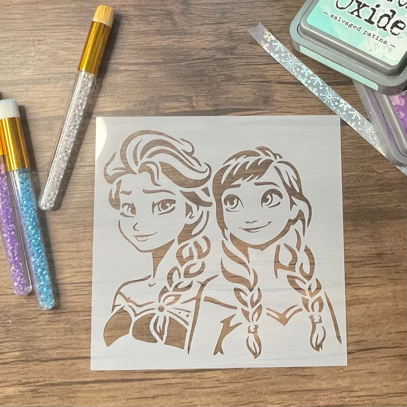 Ice Princesses Sisters Stencil