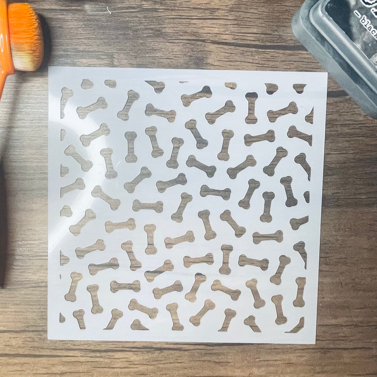 Halloween Bones Pattern Stencil