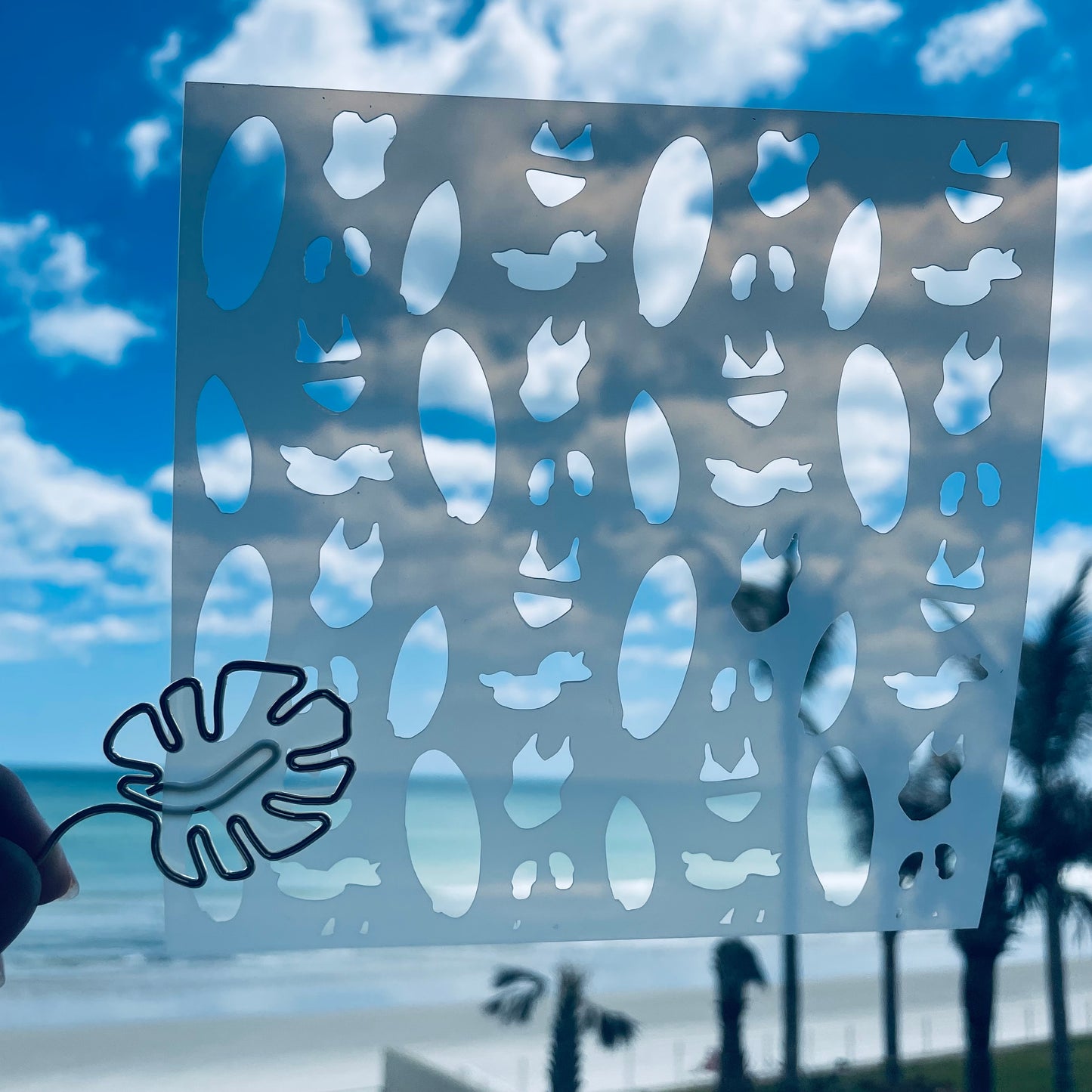 Swimwear & Surf Pattern Stencil
