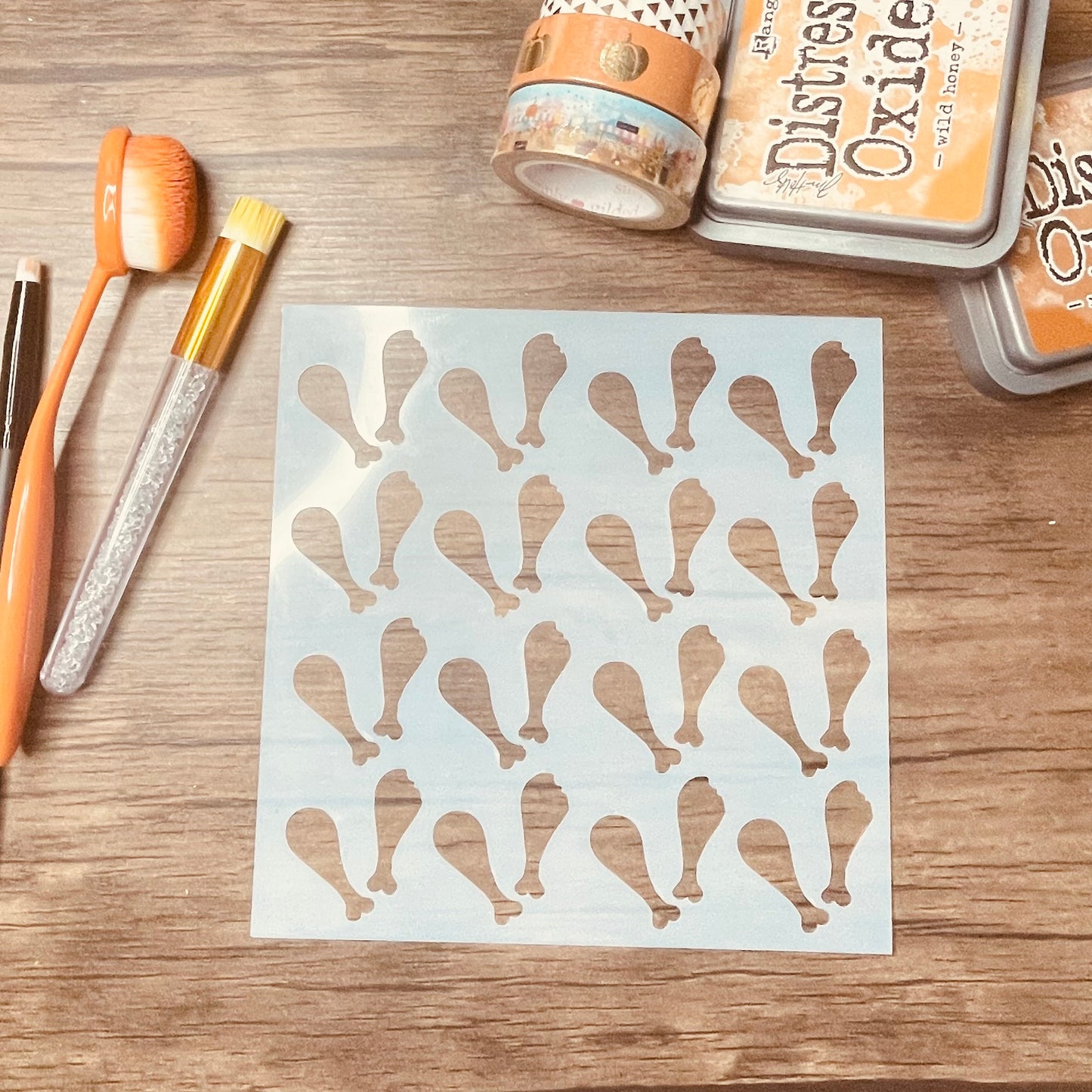 Turkey Leg Pattern Stencil