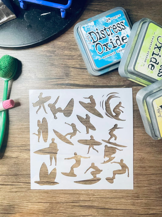 Surfing Variety Stencil