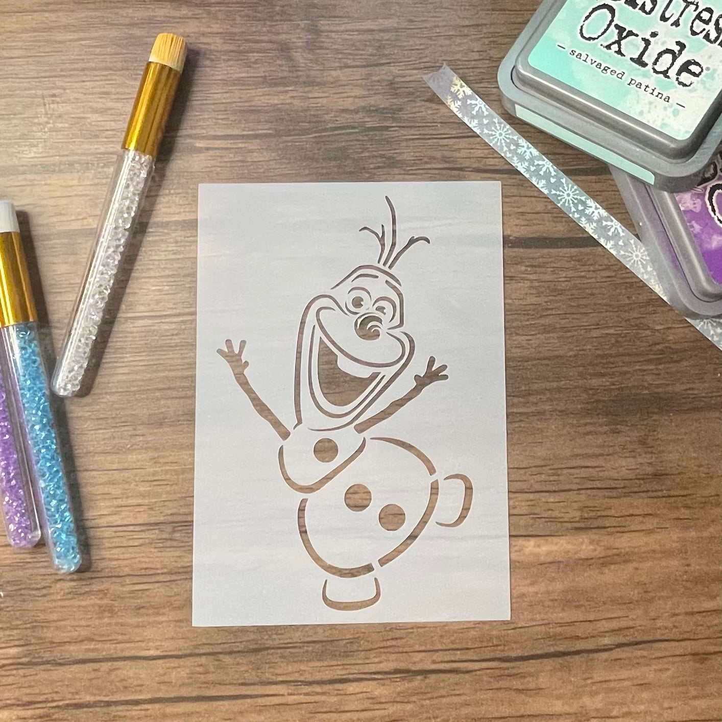Ice Princesses Snowman Stencil