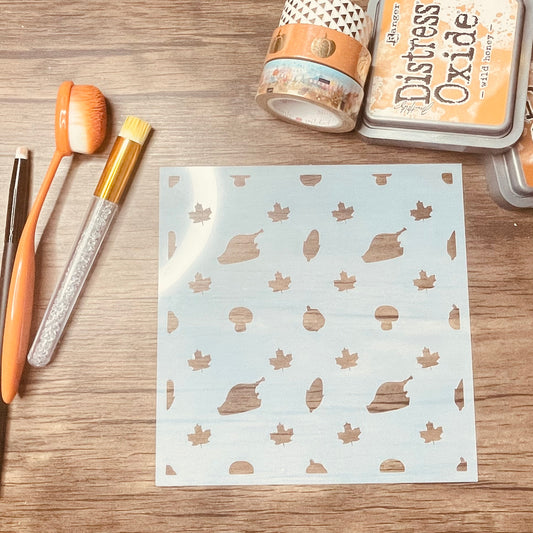 Thanksgiving Harvest Pattern Stencil