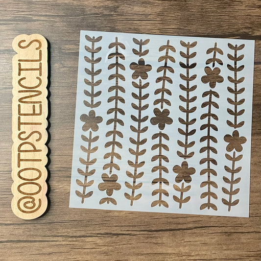 Floral Vine Pattern Stencil Planner/Bullet Journal/Art Journal/Inking Stencil/ bujo planner craft stencil inking card making