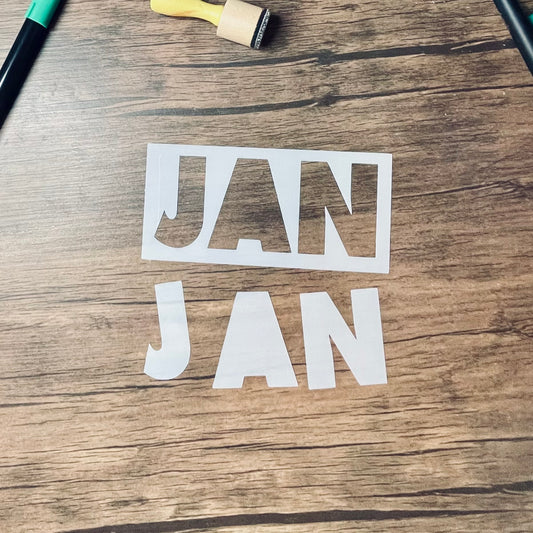 Monthly Abbreviation Header Stencils