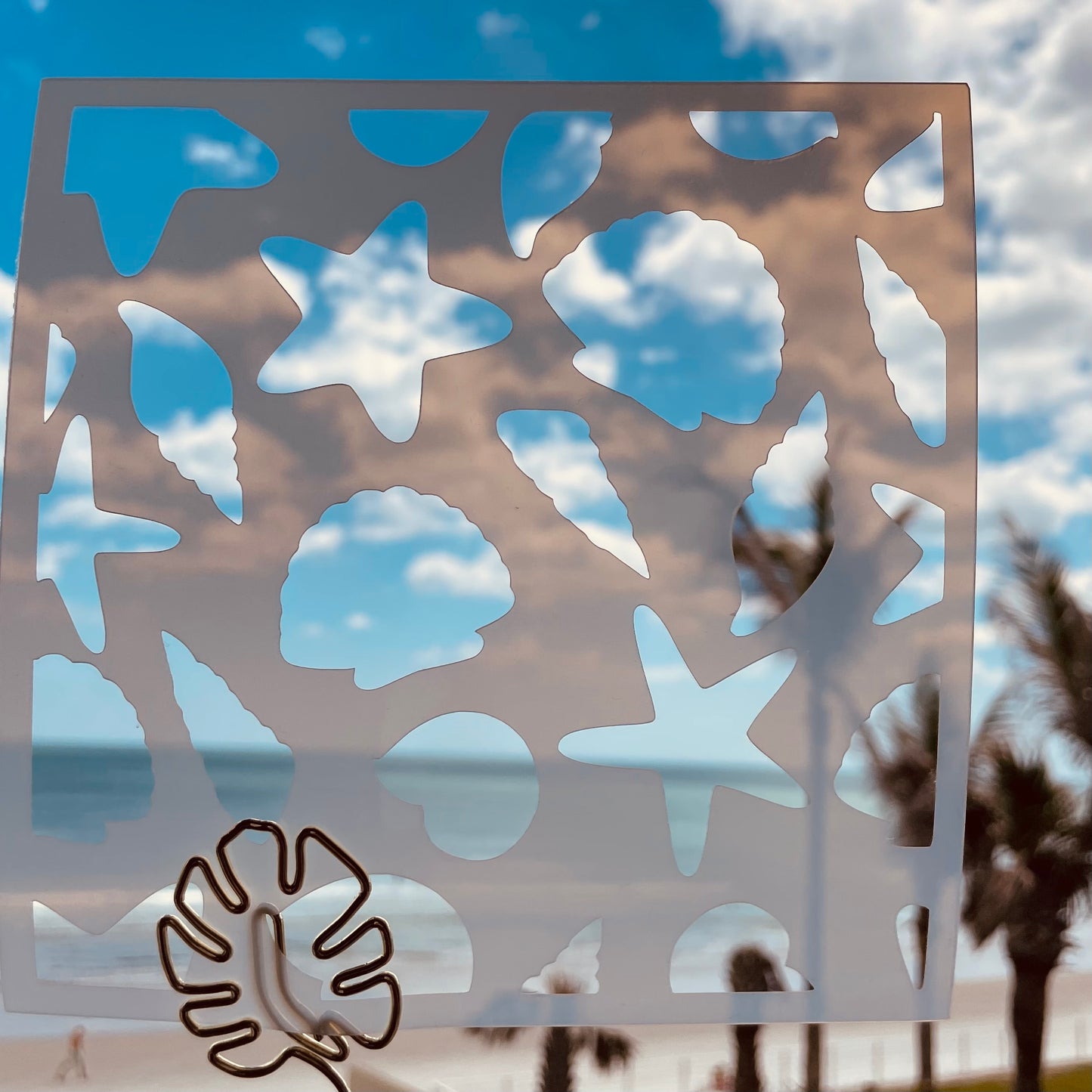Large Seashell Pattern Stencil