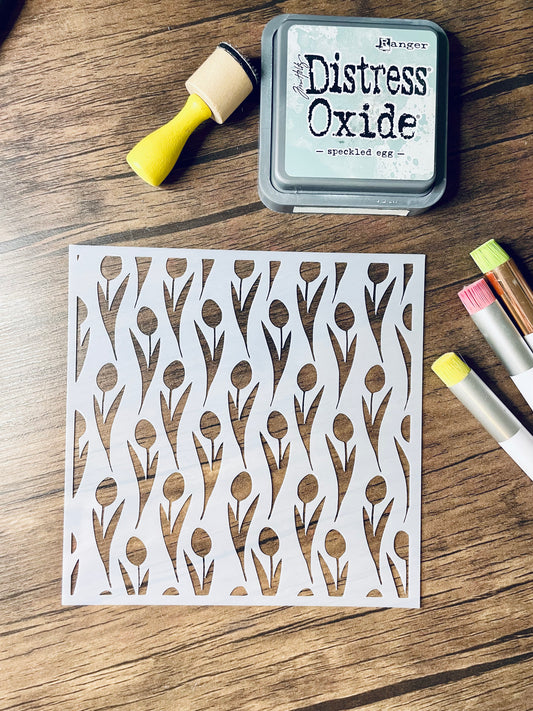 Lily Eggs Pattern Stencil