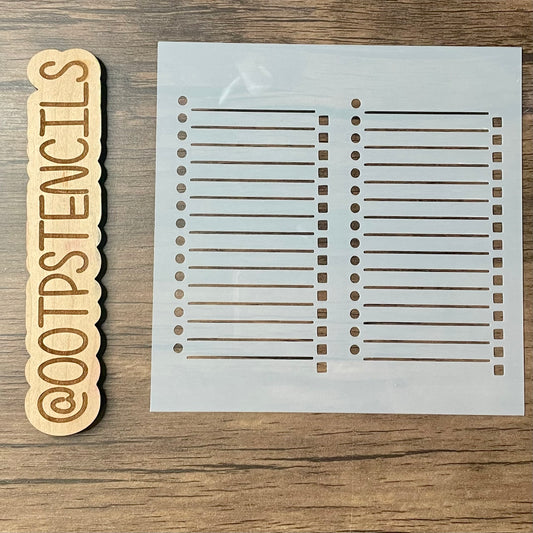 Double Checklist Stencil Planner/Bullet Journal/Art Journal/Inking Stencil/ bujo planner craft stencil inking card making