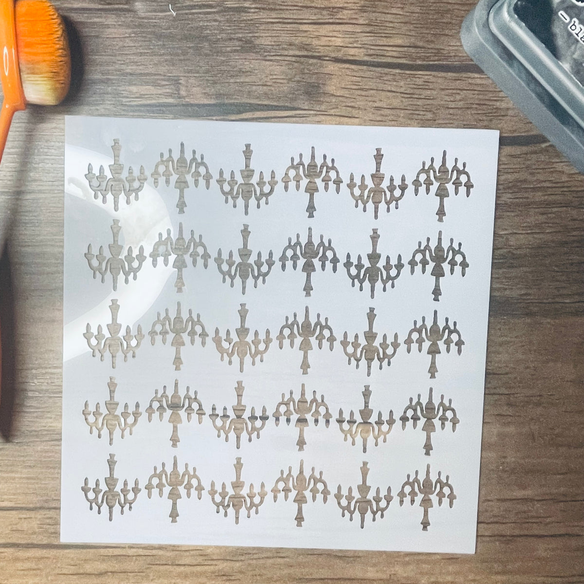 Chandelier Pattern Stencil