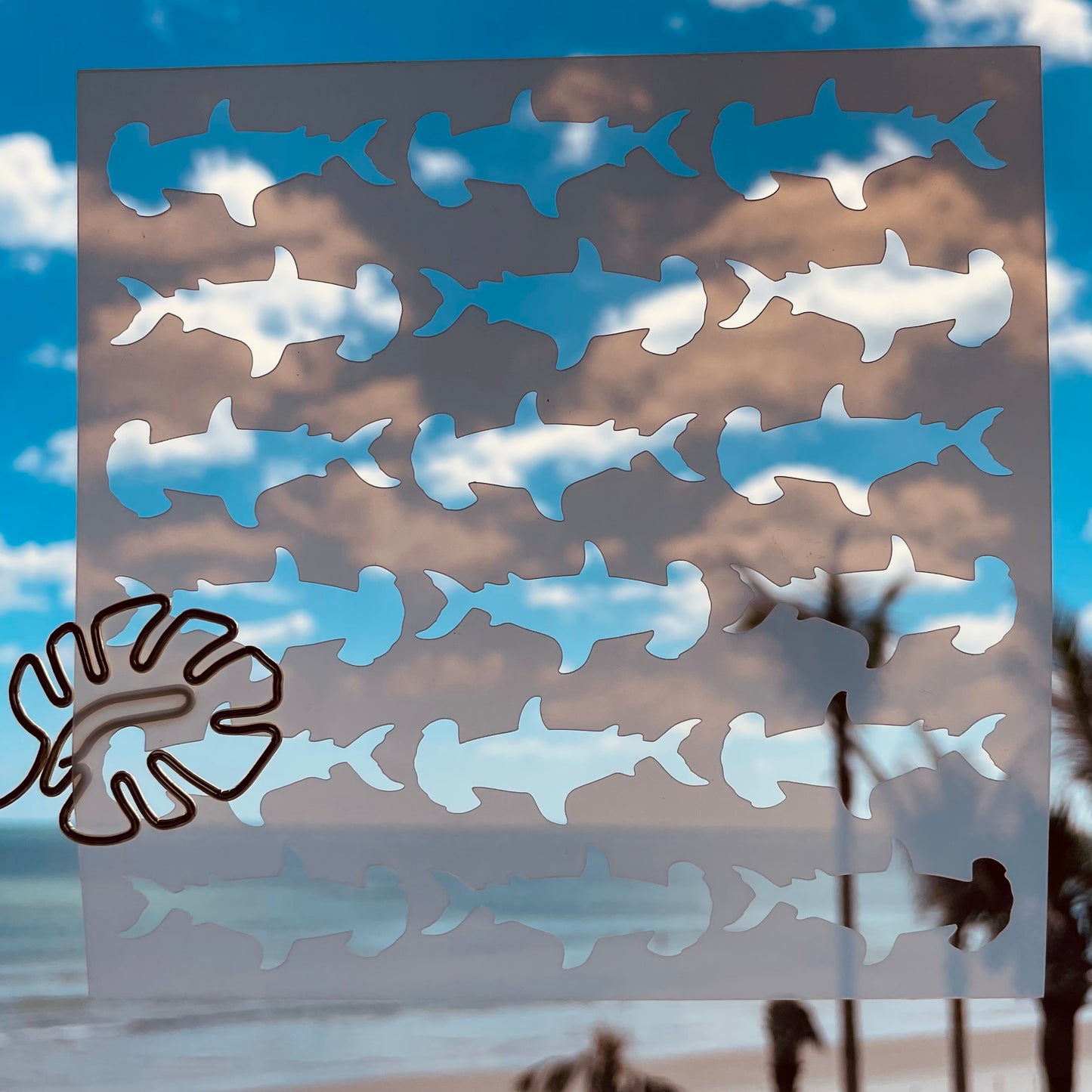Hammerhead Shark Pattern Stencil