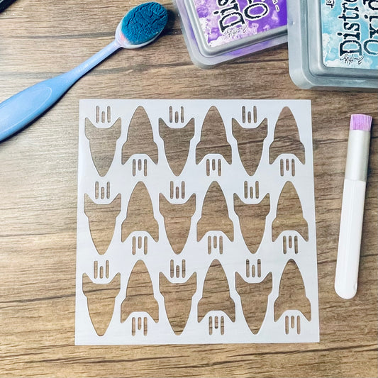 Rocket Ship Pattern Stencil