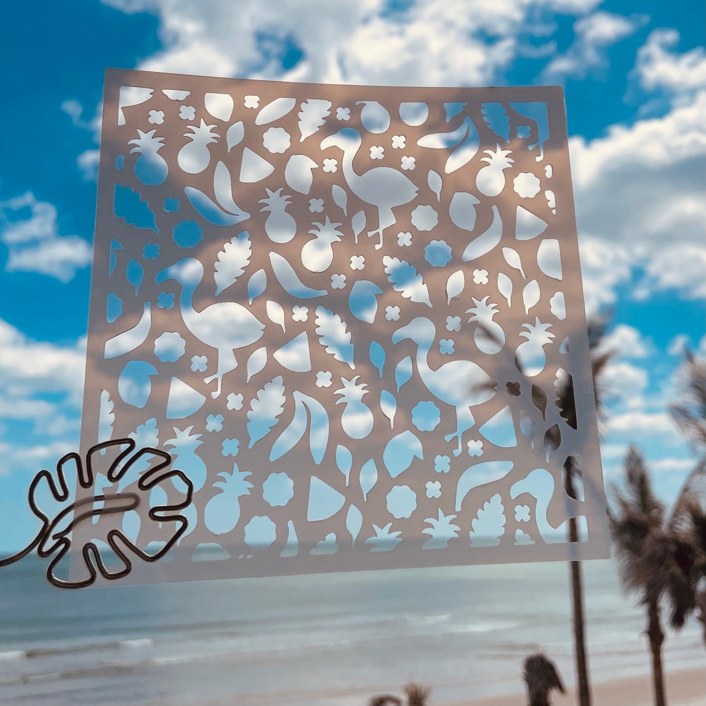 Pineapples & Flamingos Pattern Stencil