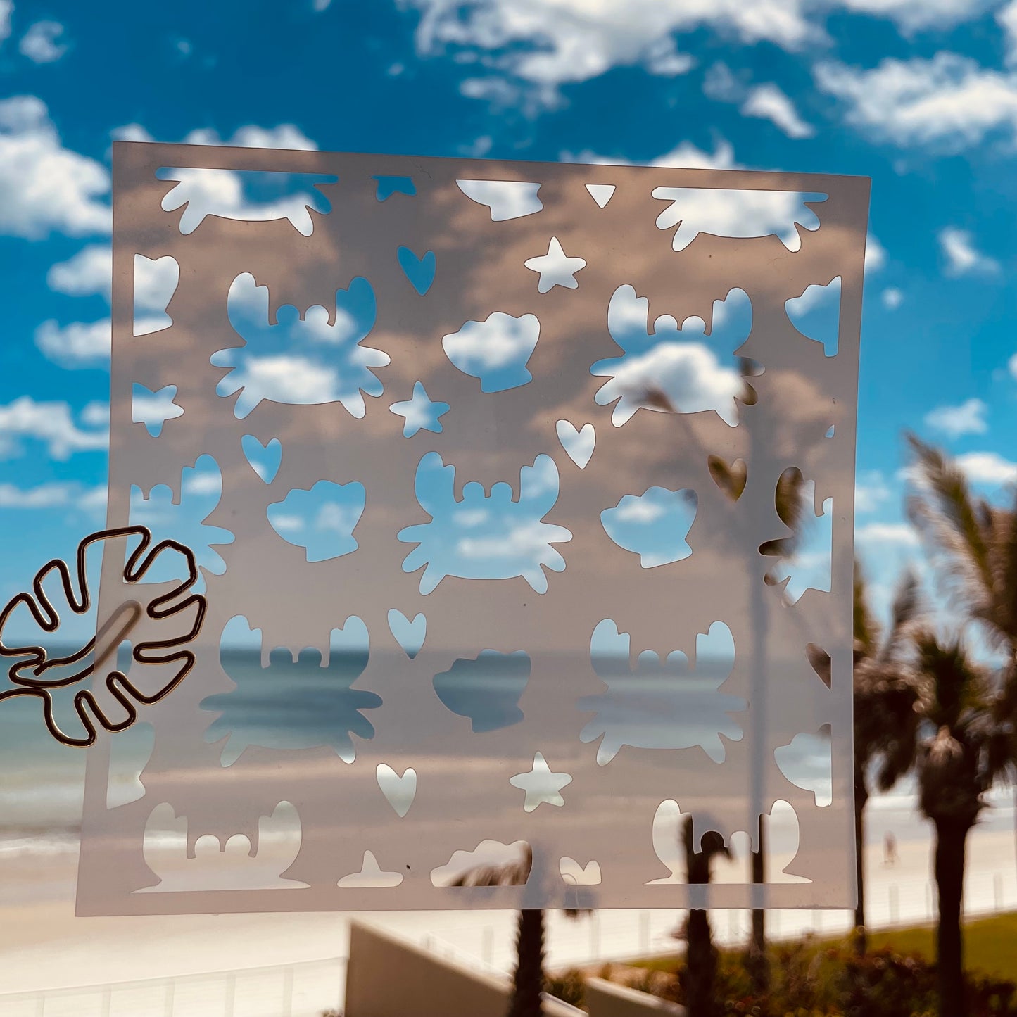 Crabby Shells Pattern Stencil