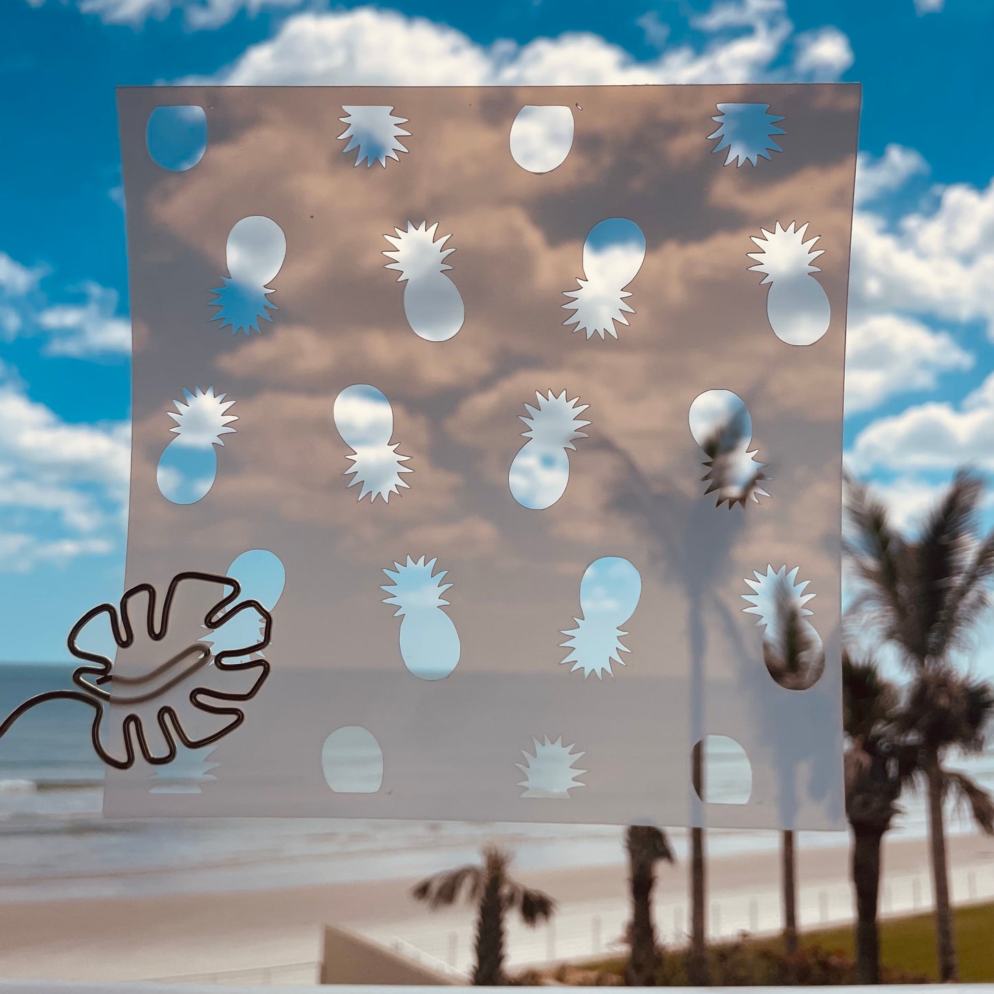 Pineapples All Over Pattern Stencil