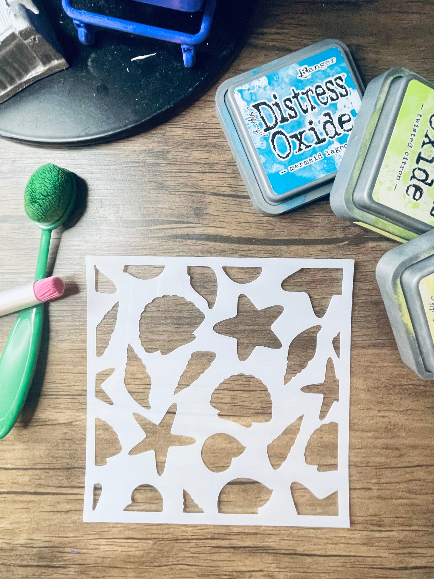 Large Seashell Pattern Stencil