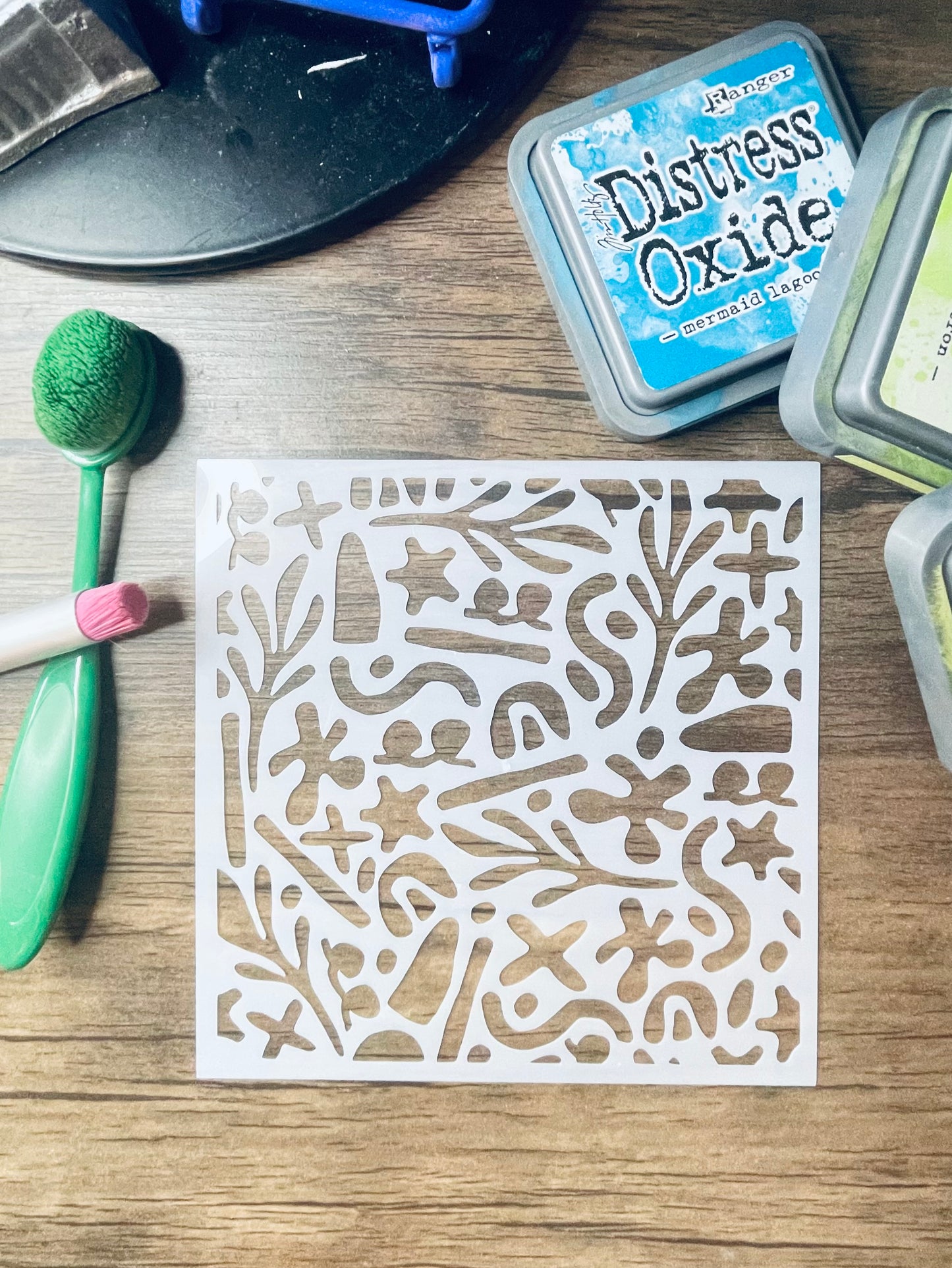 Beach Decor Pattern Stencil