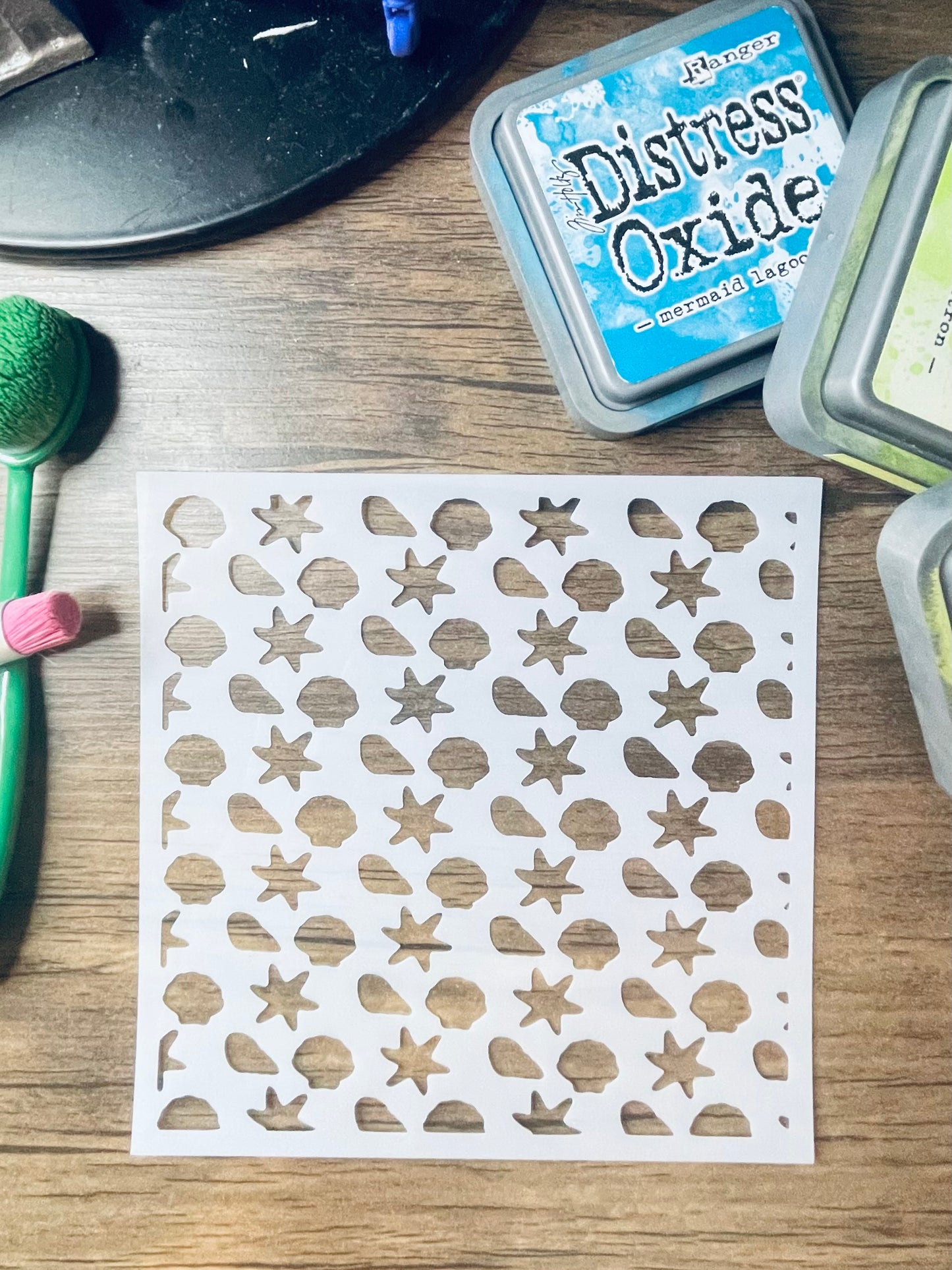 Small Seashell Pattern Stencil