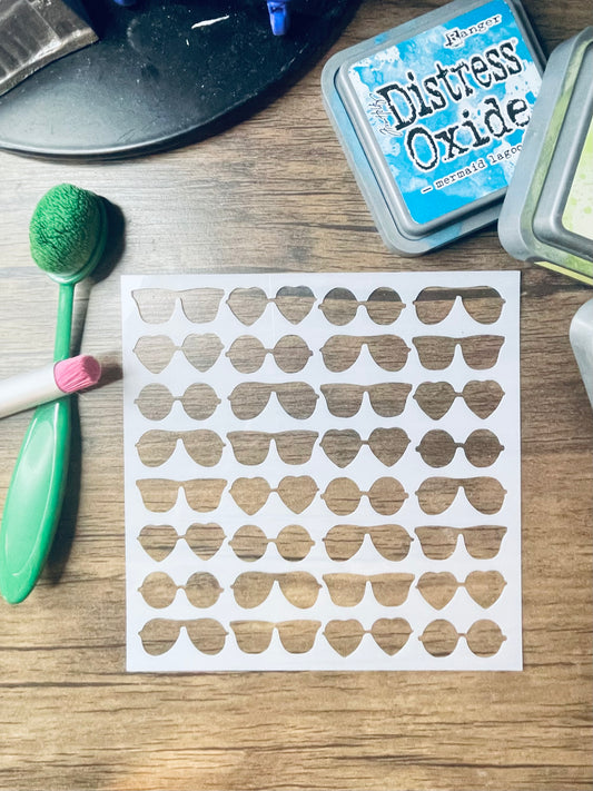Sunglasses Pattern Stencil