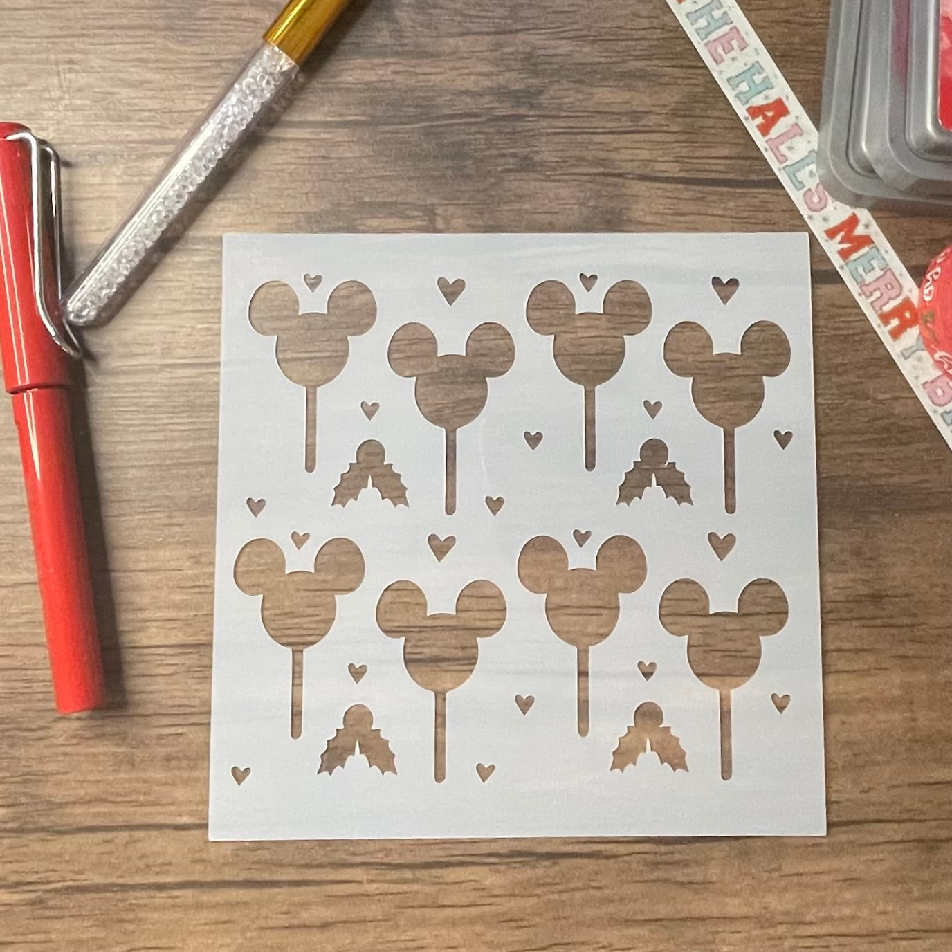 Mouse Lollipops Pattern Stencil