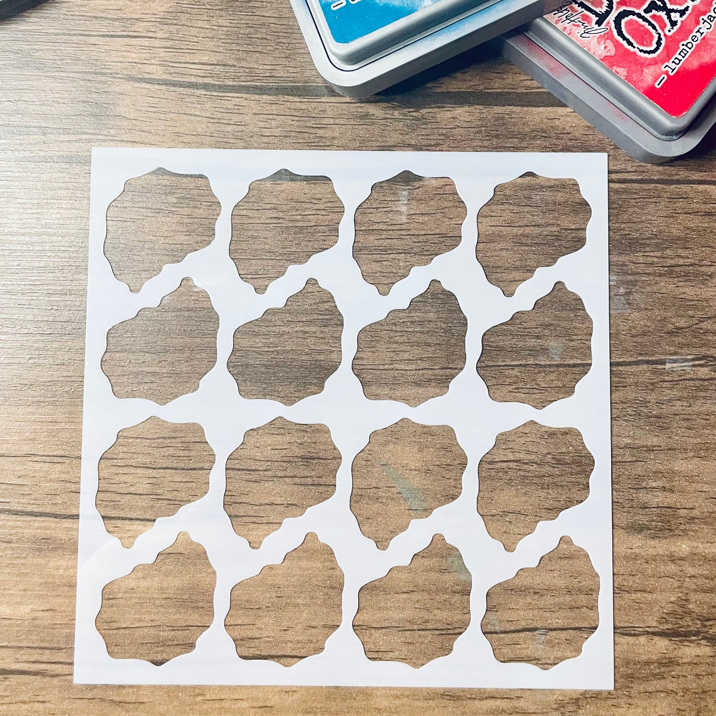 Oyster Shell Pattern Stencil