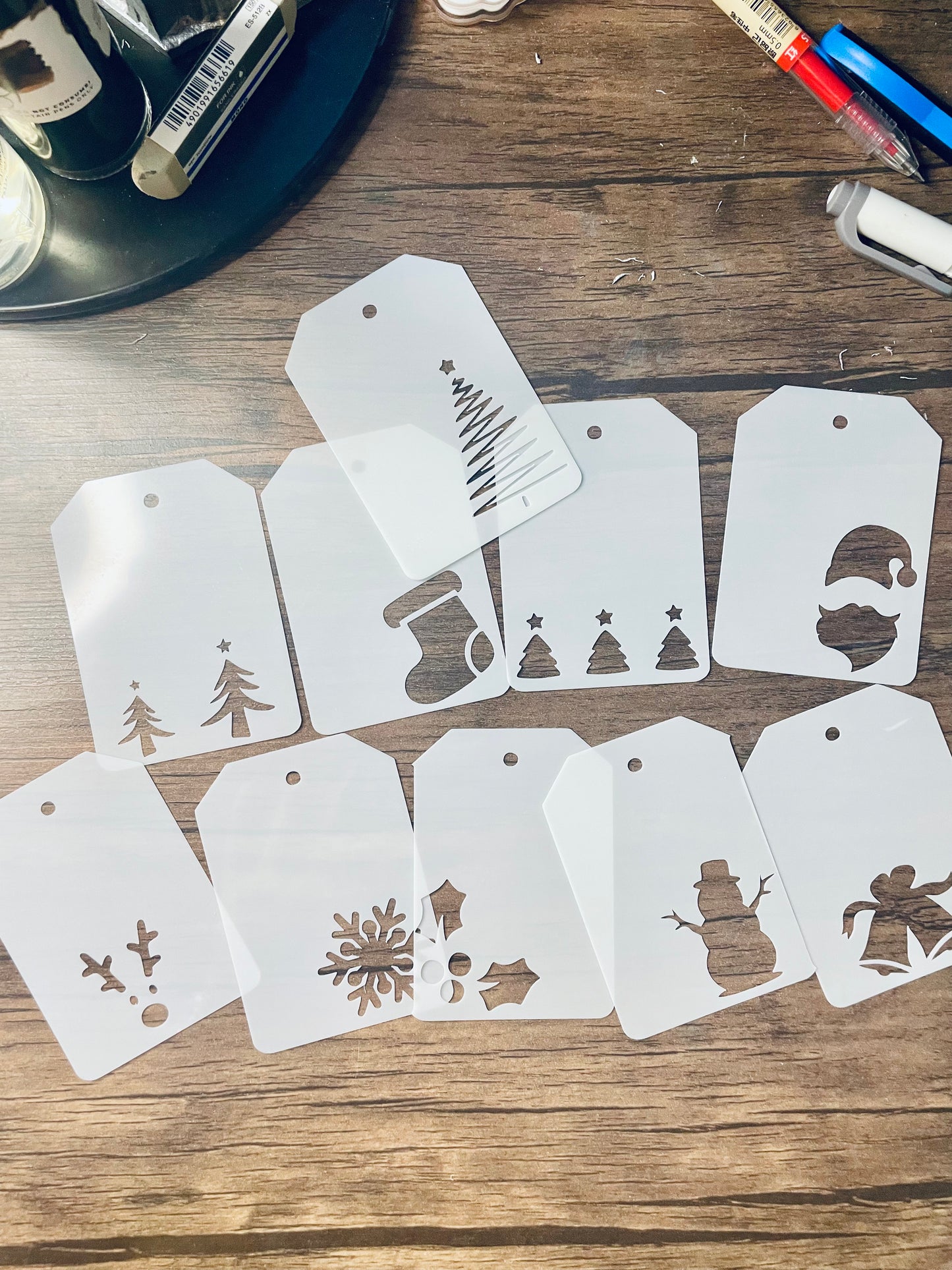 Holiday Tag Stencil Set of 10 (v 2)