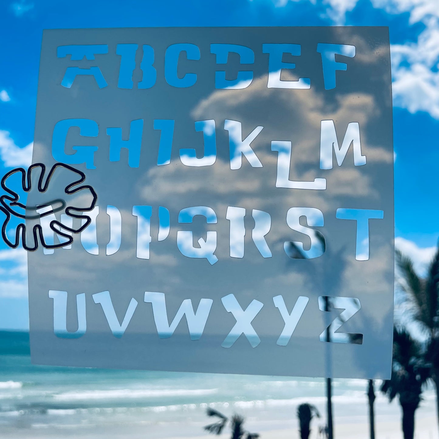 Ocean Alien Upper Case Font Stencil