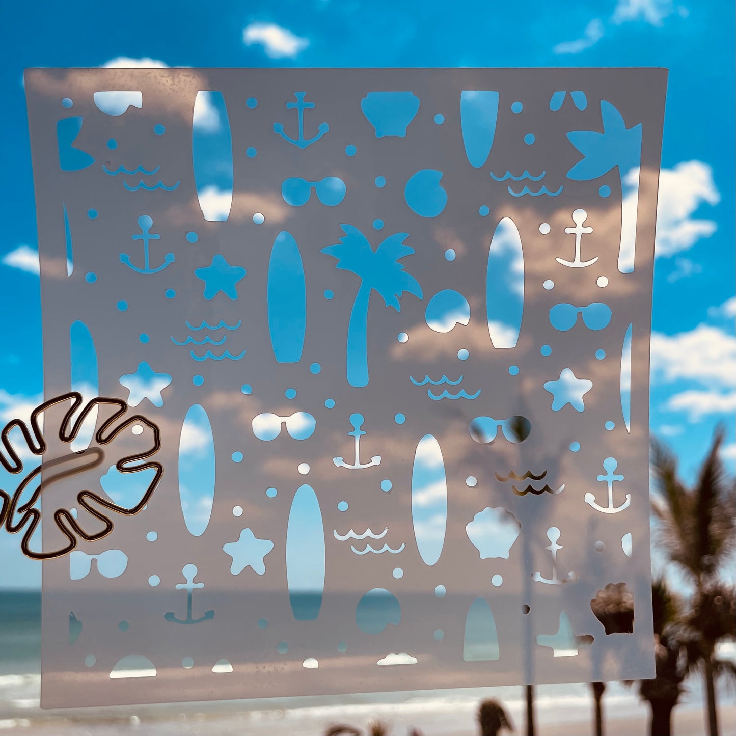 Day at the Beach Pattern Stencil