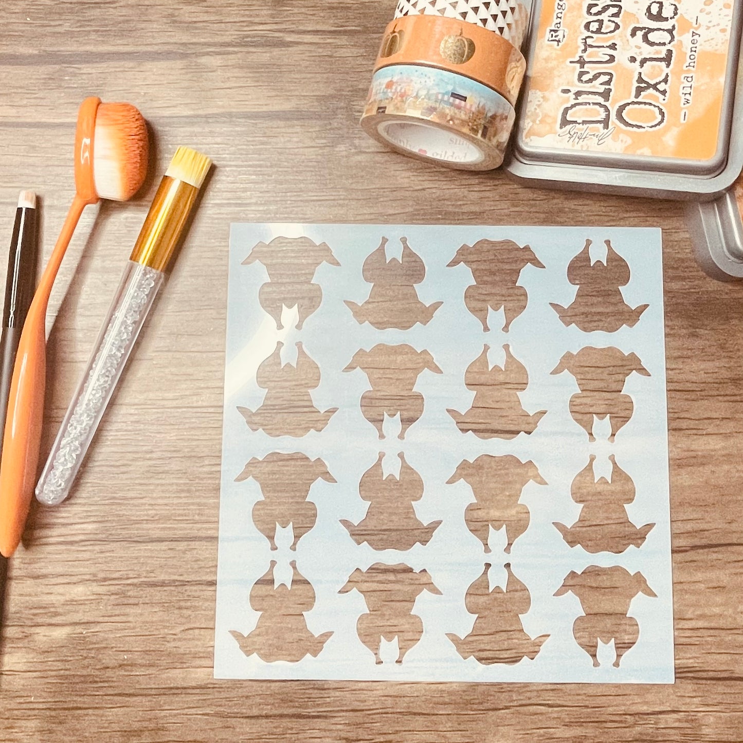 Turkey Time Pattern Stencil