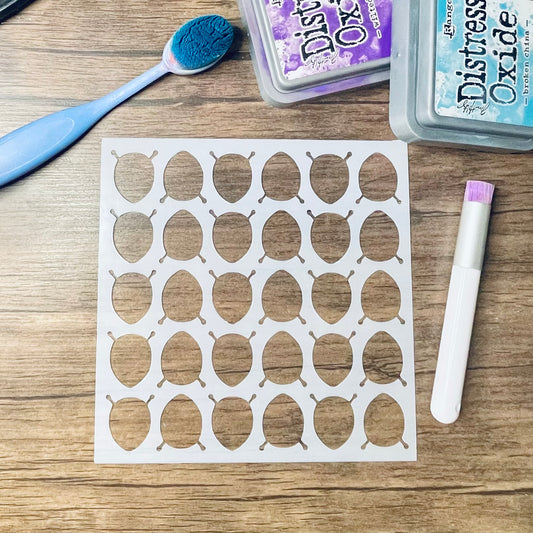 Alien Head Pattern Stencil