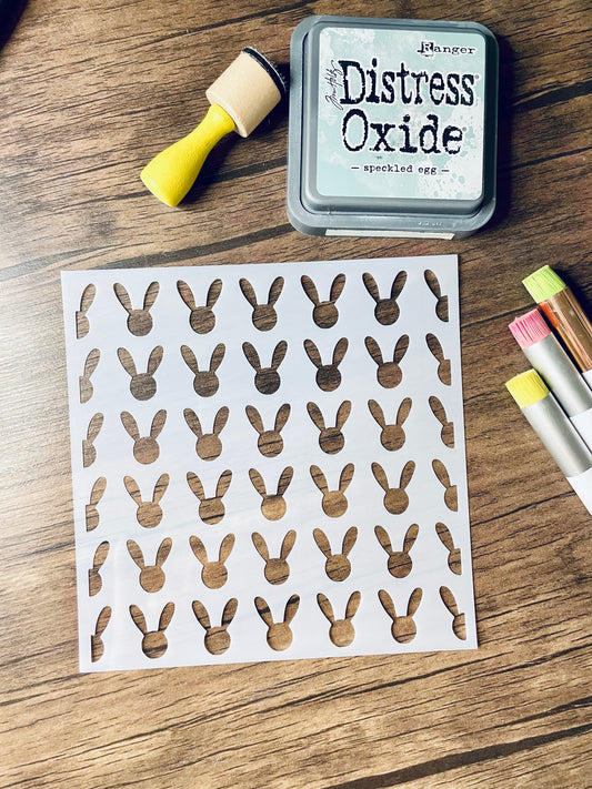 Bunny Heads Stencil