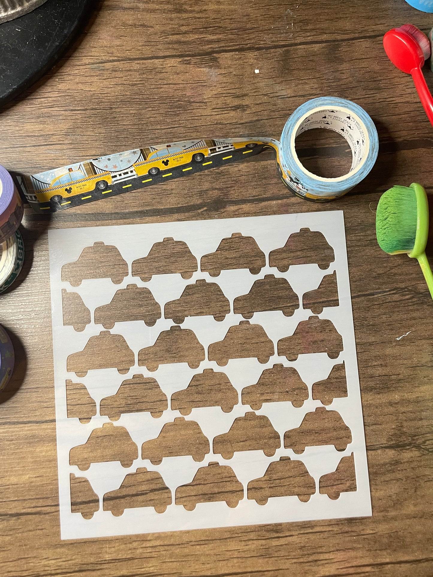 Taxi Pattern Stencil