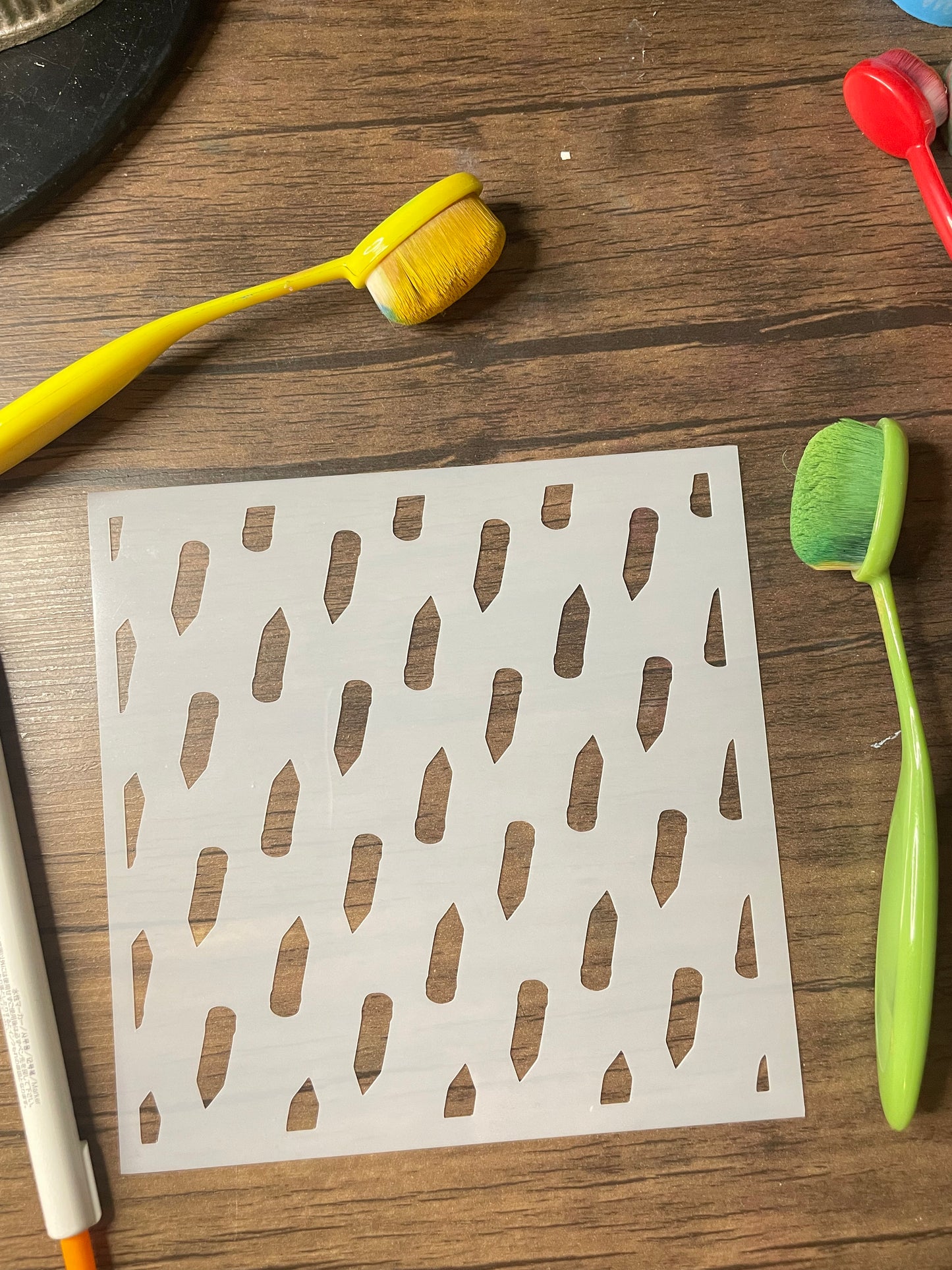 Small Pencil Pattern Stencil
